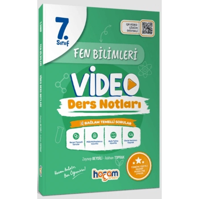 7.Sınıf Fen Bilimleri Video Ders Notları (Maarif Model)-Zeynep Beydili-Aslıhan Toprak -Hocam Anlatır Yayınları