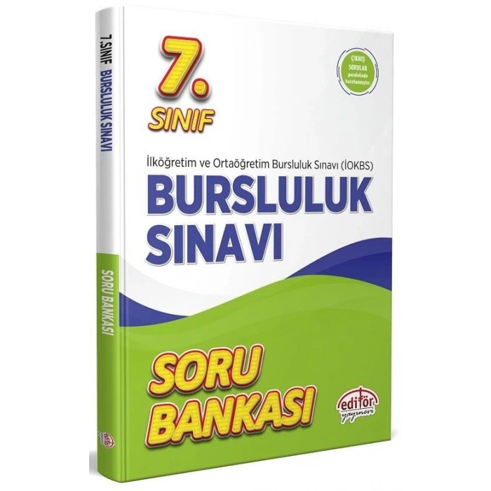 7. Sınıf İOKBS Bursluluk Sınavı Soru Bankası -Editör Yayınları