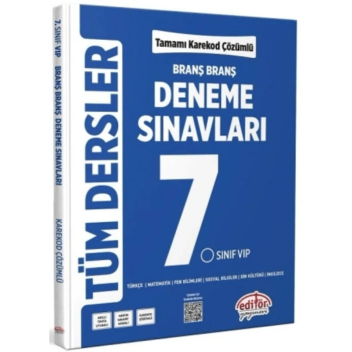 7.Sınıf Branş Branş Tüm Dersler Deneme - Editör Yayınları