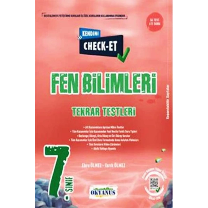 7.Sınıf Fen Bilimleri Check-Et Tekrar Testleri - Okyanus Yayınları