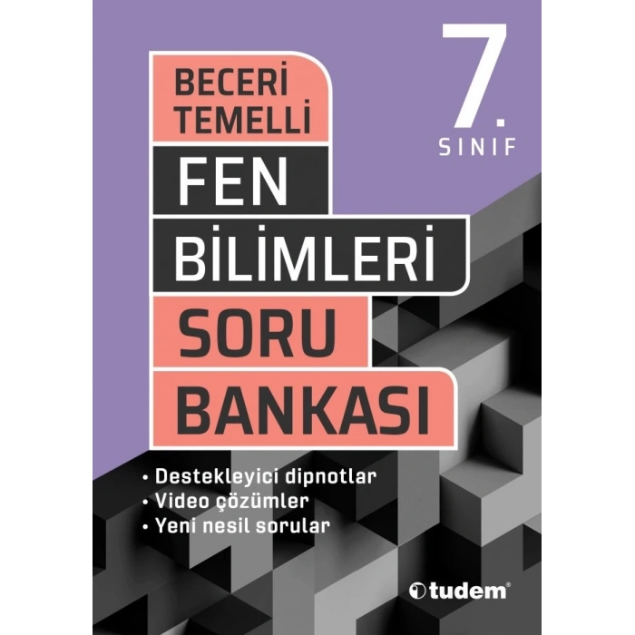 7.Sınıf Fen Bilimleri Soru Bankası Beceri Temelli - Tudem Yayınları