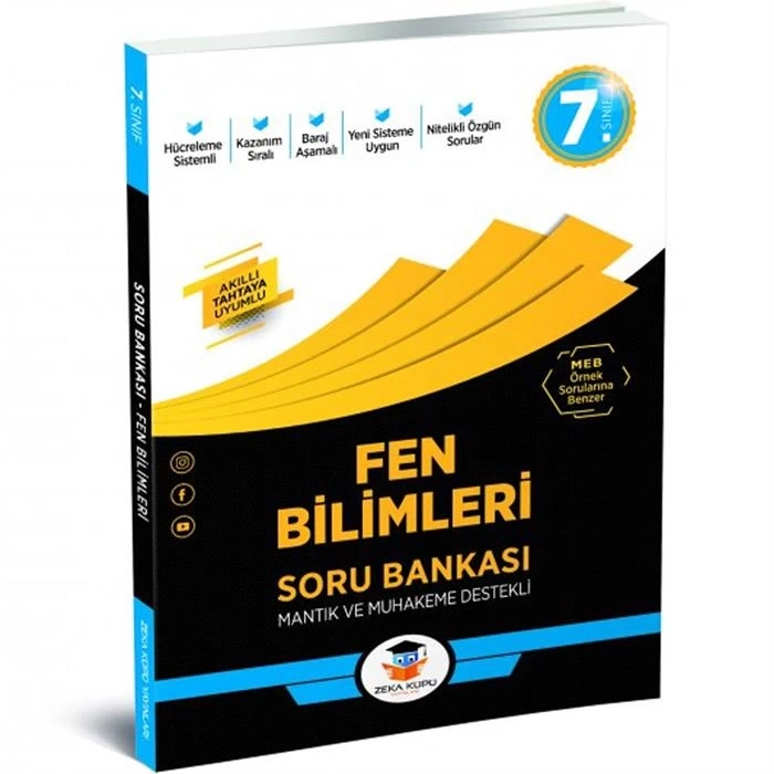 7.Sınıf Fen Bilimleri Soru Bankası Zeka Küpü Yayınları