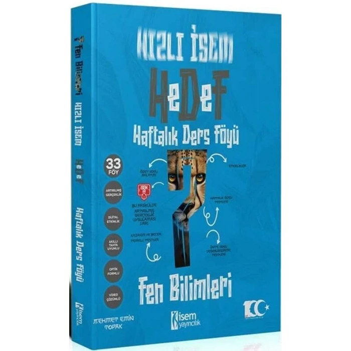 7.Sınıf Hızlı İsem Fen Bilimleri Hedef Haftalık Ders Föyü - İsem Yayınları