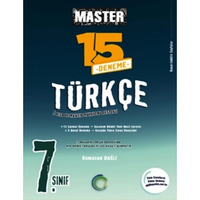 7.Sınıf Master 15 Türkçe Deneme - Okyanus Yayınları