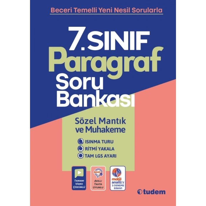 7.Sınıf Paragraf Soru Bankası - Tudem Yayınları