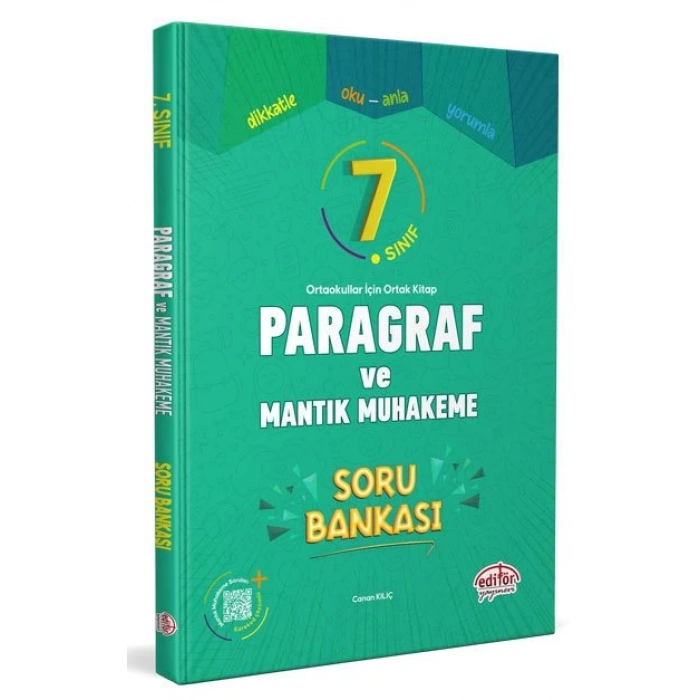 7.Sınıf Paragraf ve Mantık Muhakeme Soru Bankası - Editör Yayınları