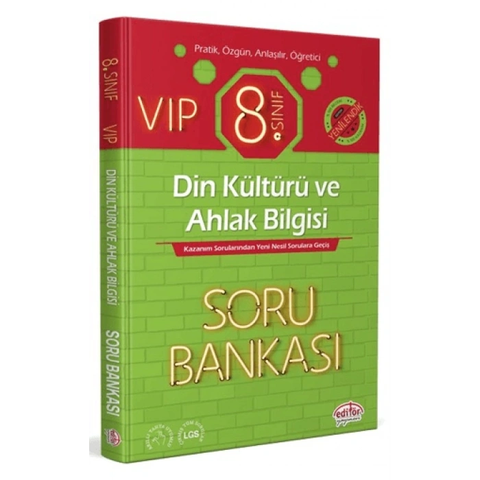 8.Sınıf Din Kültürü Soru Bankası Yenilendik - Editör Yayınları