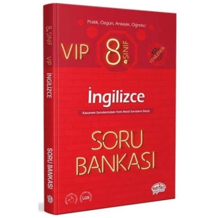 8.Sınıf İngilizce Soru Bankası Yenilendik - Editör Yayınları