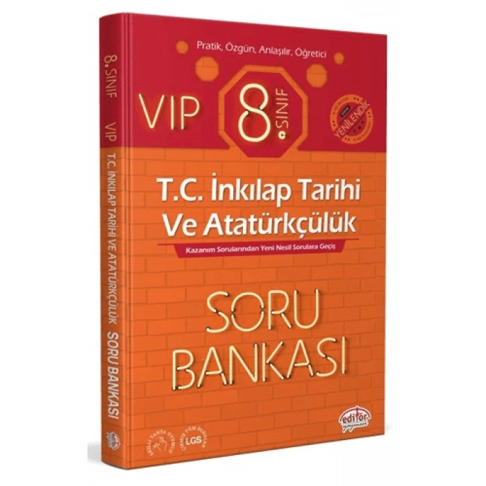 8.Sınıf İnkılap Tarihi ve Atatürkçülük Soru Bankası Yenilendik - Editör Yayınları