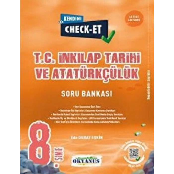 8.Sınıf Kendini Check - Et İnkılap Tarihi Soru - Okyanus Yayınları