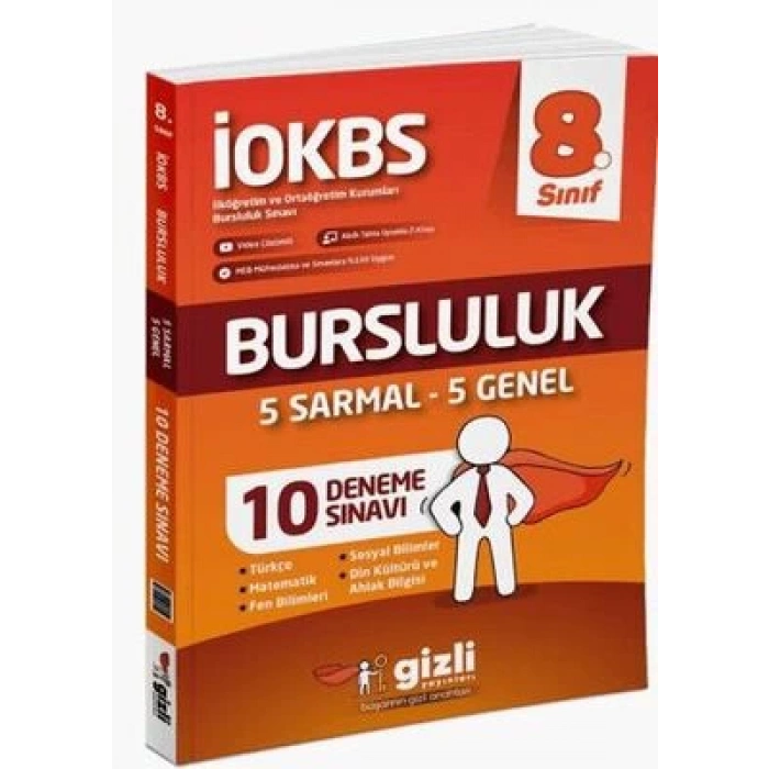 8. Sınıf İOKBS Bursluluk 10 Deneme Sınavı-Gizli Yayınları
