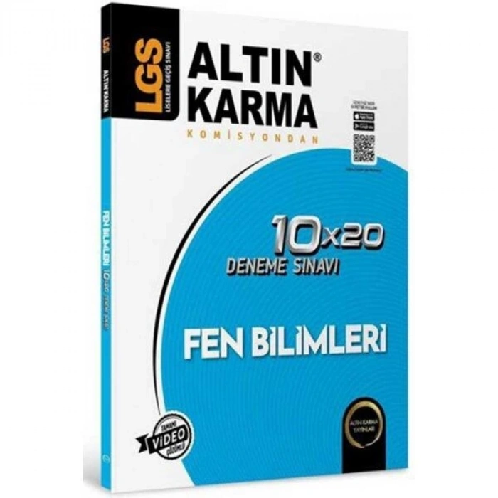 8. Sınıf LGS Fen Bilimleri 10*20 Branş Deneme-Altın Karma Yayınları