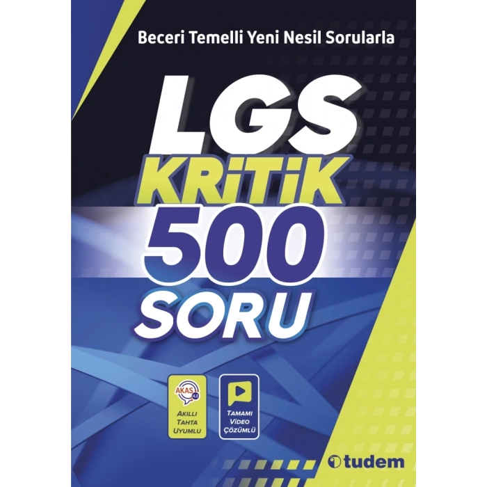 8.Sınıf 500 Kritik Soru - Tudem Yayınları