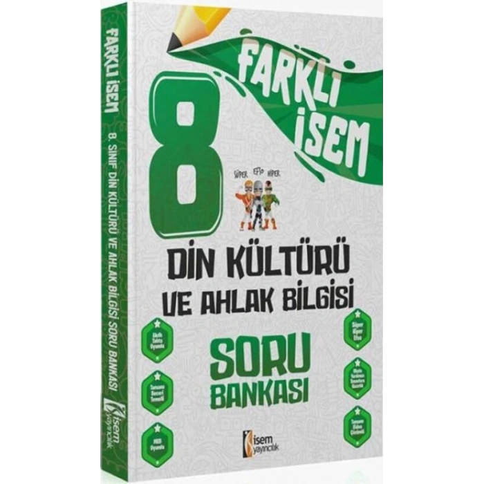 8.Sınıf Din Kültürü Farklı İsem Soru Bankası -İsem Yayınları