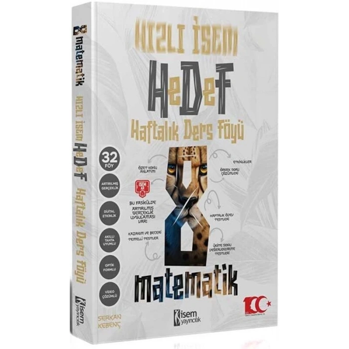 8.Sınıf Hızlı İsem Matematik Hedef Haftalık Ders Föyü - İsem Yayınları