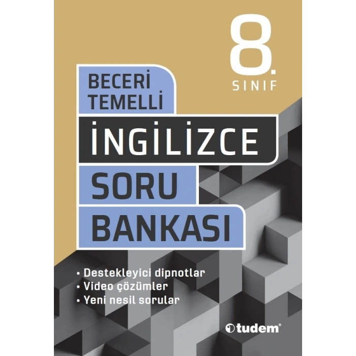 8.Sınıf İngilizce Soru Bankası Beceri Temelli - Tudem Yayınları