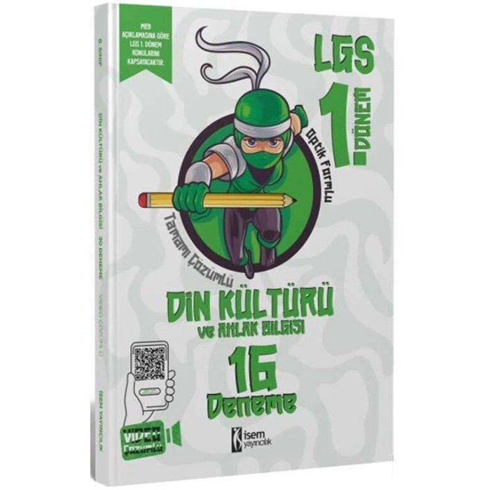 8.Sınıf LGS 1.Dönem Din Kültürü 16 Deneme - İsem Yayınları