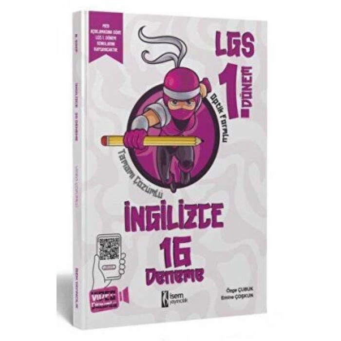 8.Sınıf LGS 1.Dönem İngilizce 16 Deneme - İsem Yayınları