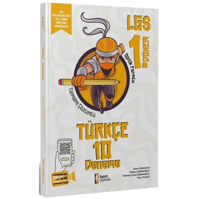 8.Sınıf LGS 1.Dönem Türkçe 10 Deneme - İsem Yayınları