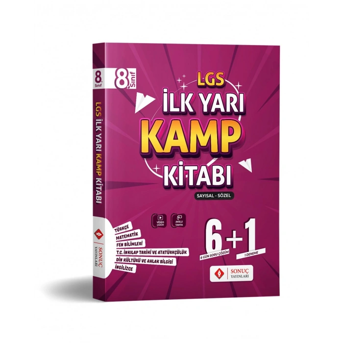 8.Sınıf LGS İlk Yarı Kamp Kitabı 6+1-Sonuç Yayınları