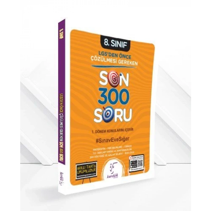 8.Sınıf LGS Öncesi Çözülmesi Gereken Son 300 Soru 1.Dönem - Karekök Yayınları