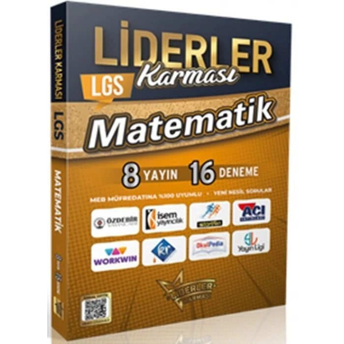 8.Sınıf Matematik Deneme Sınavı LGS (8 Yayın 16 Deneme) - Liderler Karması Yayınları