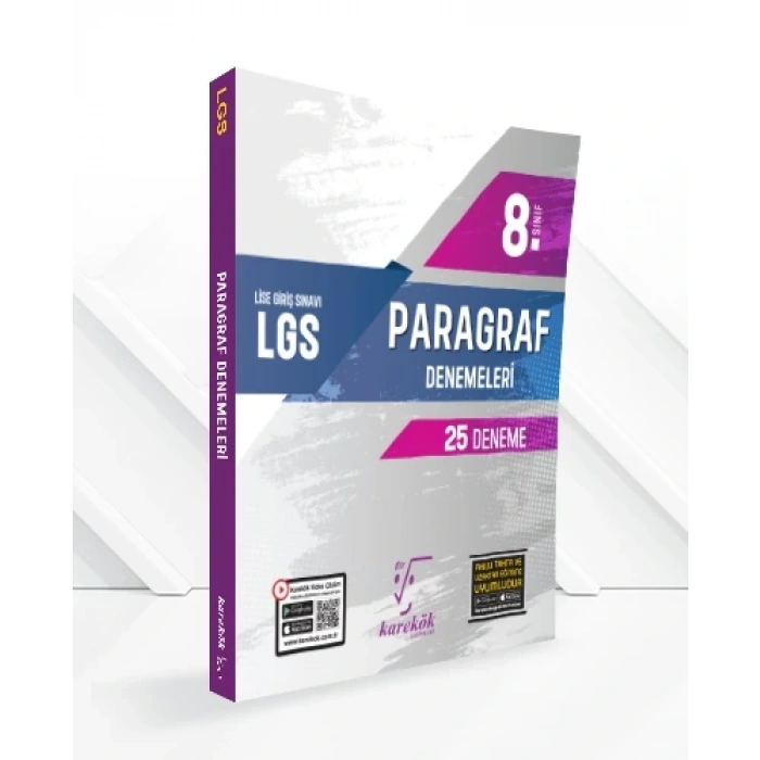8.Sınıf Paragraf Deneme Sınavı 25li - Karekök Yayınları