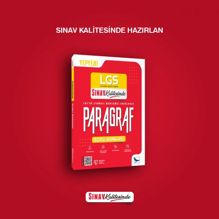 8.Sınıf Paragraf Soru Bankası LGS Sınav Kalitesinde- Sınav Yayınları