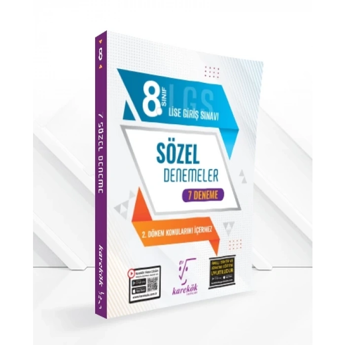8.Sınıf Sözel Deneme Sınavı 7li (2.Dönem Konularını İçermez) - Karekök Yayınları