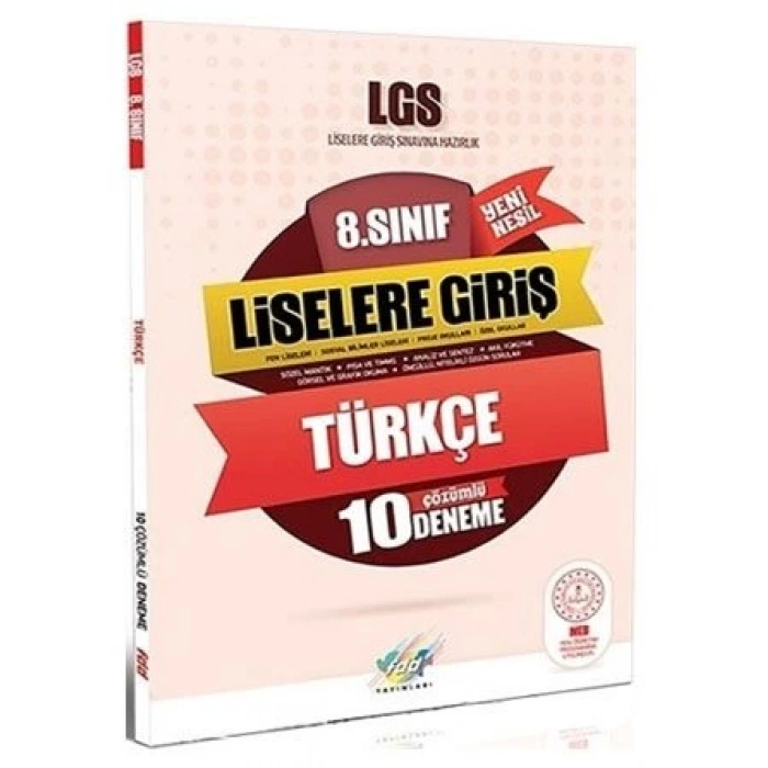 8.SINIF TÜRKÇE DENEME LGS 10 LU ÇÖZ.-FDD YAYINLARI