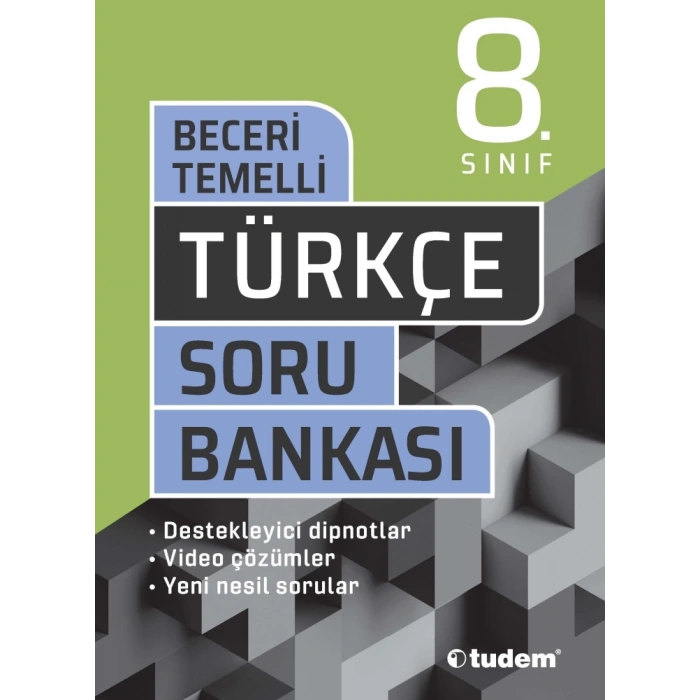 8.Sınıf Türkçe Soru Bankası Beceri Temelli - Tudem Yayınları