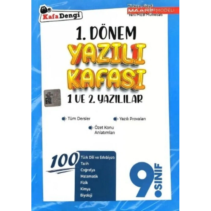 9.SINIF 1.DÖNEM YAZILI KAFASI / KAFADENGİ YAYINLARI