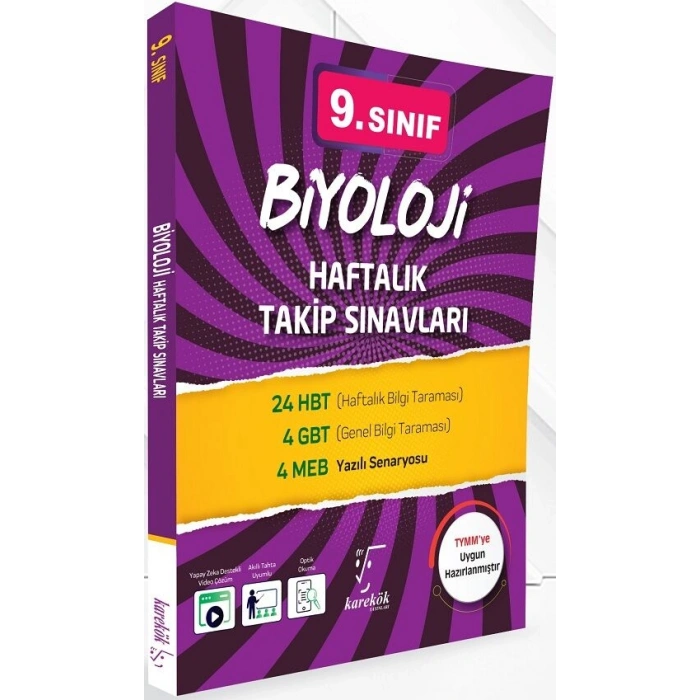9.Sınıf Biyoloji Haftalık Takip Sınavları - Karekök Yayınları
