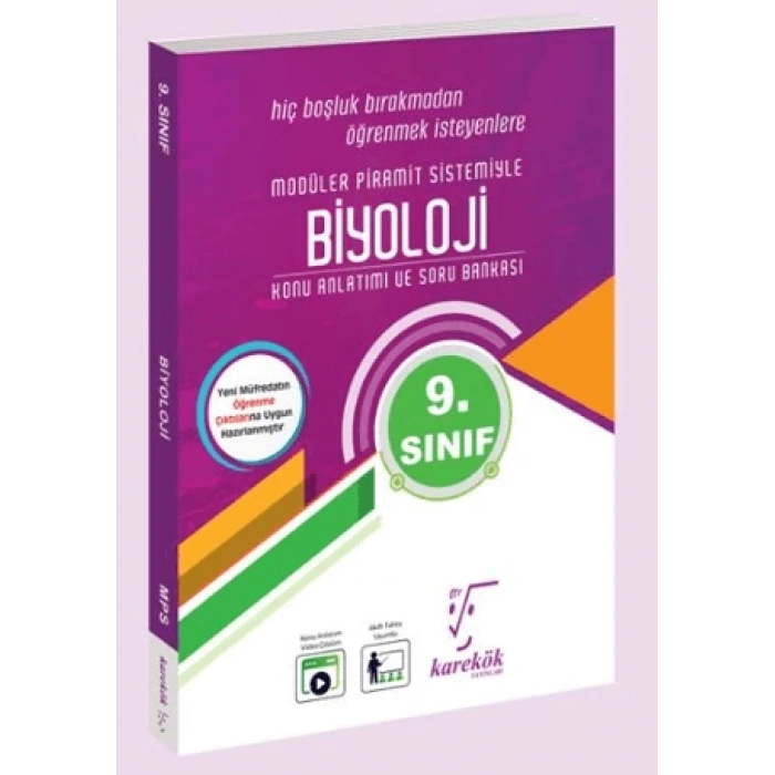 9.Sınıf BİYOLOJİ Konu Anlatımı ve Soru MPS- Karekök Yayınları