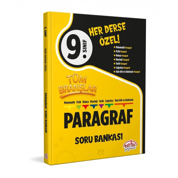 9.Sınıf Tüm Branşlar Paragraf Soru Bankası-Editör Yayınları