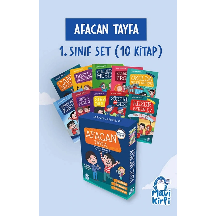 Afaca Tayfa 1.Sınıf (10 Kitap)-Mavi Kirpi Yayınları