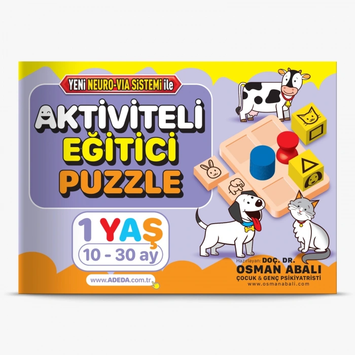 Aktiviteli Eğitici Puzzle 1 Yaş-Adeda Yayınları