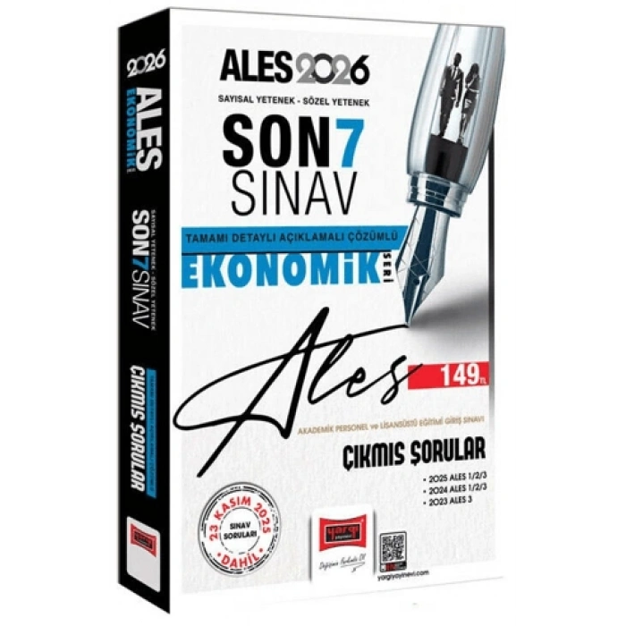 ALES Ekonomik Seri Sayısal-Sözel Yetenek Son 7 Sınav Çıkmış Sorular-Yargı Yayınları