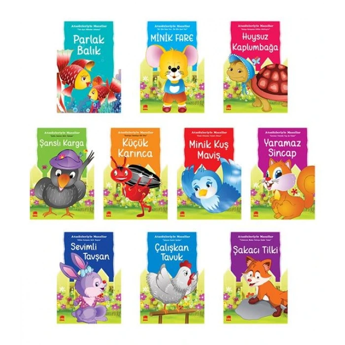 Atasözleriyle Masallar ( 10 Kitap) 1.Sınıf Hiikaye - Emine Korkmazer -  Ema Çocuk Yayınları