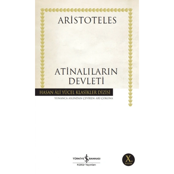 ATİNALILARIN DEVLETİ / ARİSTOTELES / İŞ BANKASI KÜLTÜR YAYINLARI