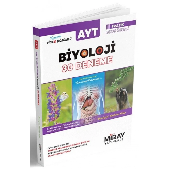 AYT Biyoloji Deneme Sınavı 30lu - Miray Yayınları