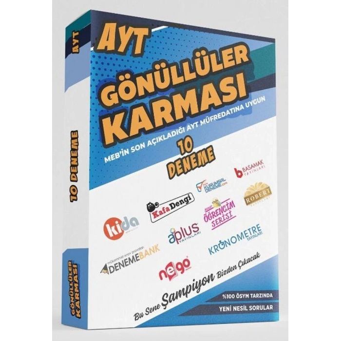 AYT Deneme Sınavı 10LU - Gönüllüler Karması Yayınları