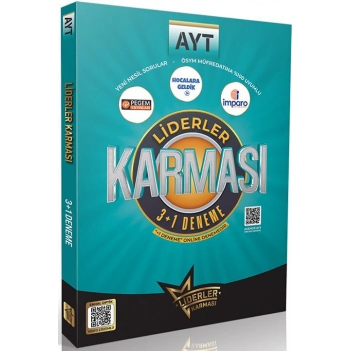 AYT Deneme Sınavı 3+1-(2025) Liderler Karması Yayınları