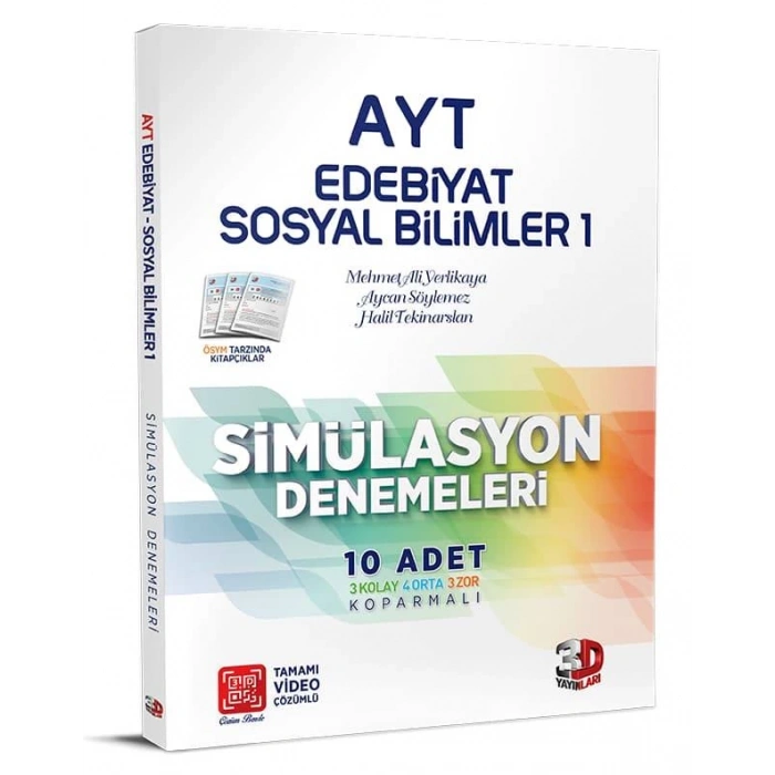 AYT Edebiyat Sosyal Bilimler Deneme 1 Sınavı- 3D Yayınları