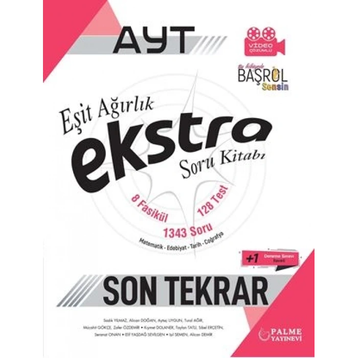 AYT Eşit Ağırlık Son Tekrar Kitabı Ekstra (İADESİZ)- Palme Yayınları