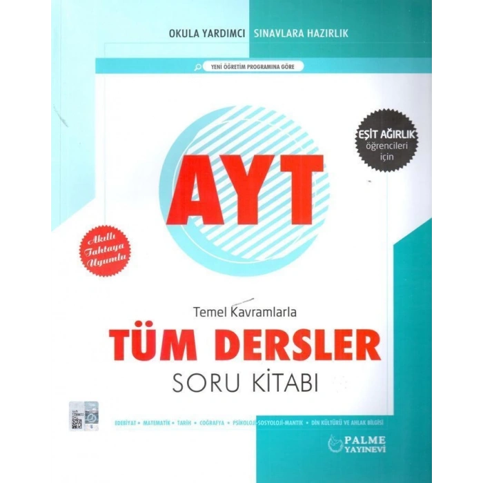 AYT Eşit Ağırlık Tüm Dersler Soru Bankası (İADESİZ)- Palme Yayınları