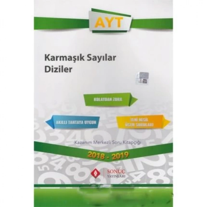 AYT Karmaşık Sayılar Diziler Kazanım Merkezli Soru Kitapçığı Sonuç Yayınları