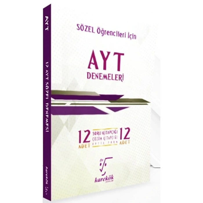 AYT Sözel Deneme Sınavı 12li - Karekök Yayınları
