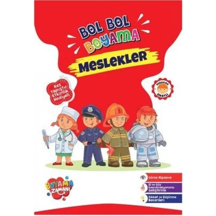 Bol Bol Boyama Serisi-Meslekler-Boyama Zamanı-Revzen Kitap