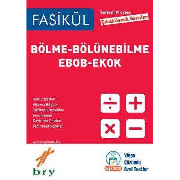 Bölme Bölünebilme Ebob Ekok-Birey Eğitim Yayınları